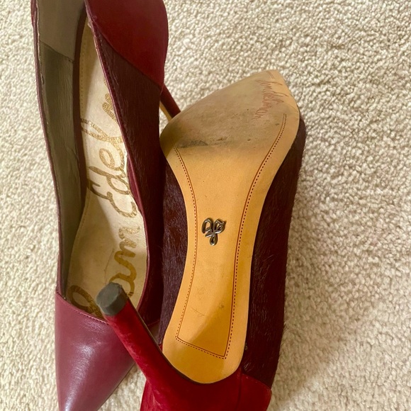 Sam Edelman burgundy/ oxblood pointy toe heels - Picture 3 of 4